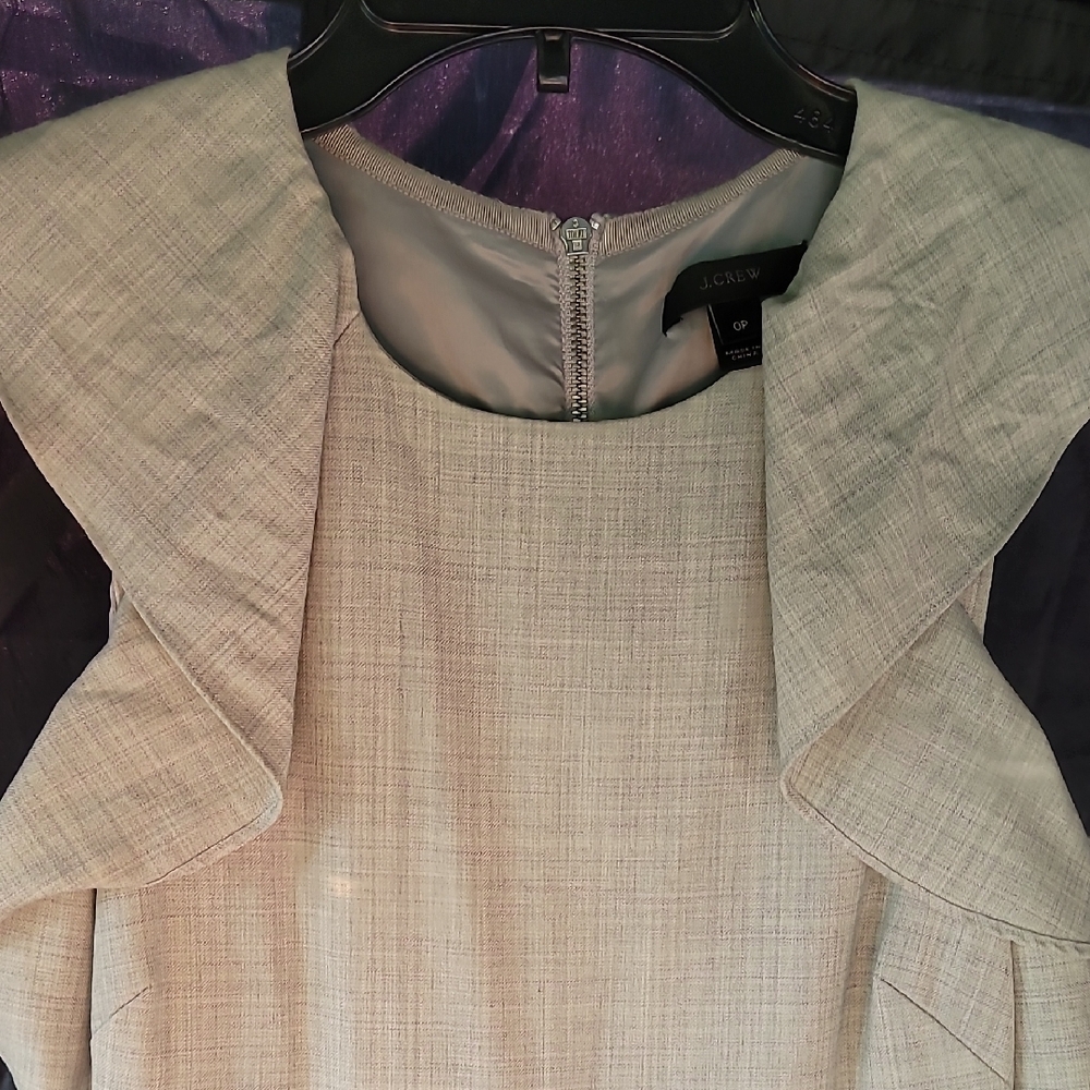 J. Crew Light Tan Ruffle Dress